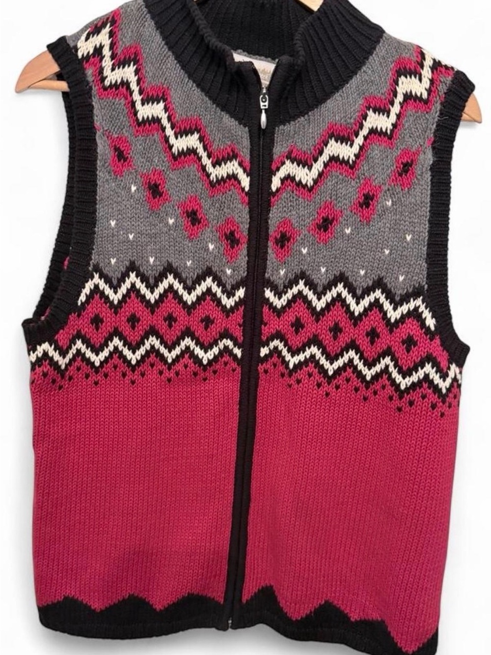 Vintage Coldwater Creek Ramie & Cotton Vest with Zipper